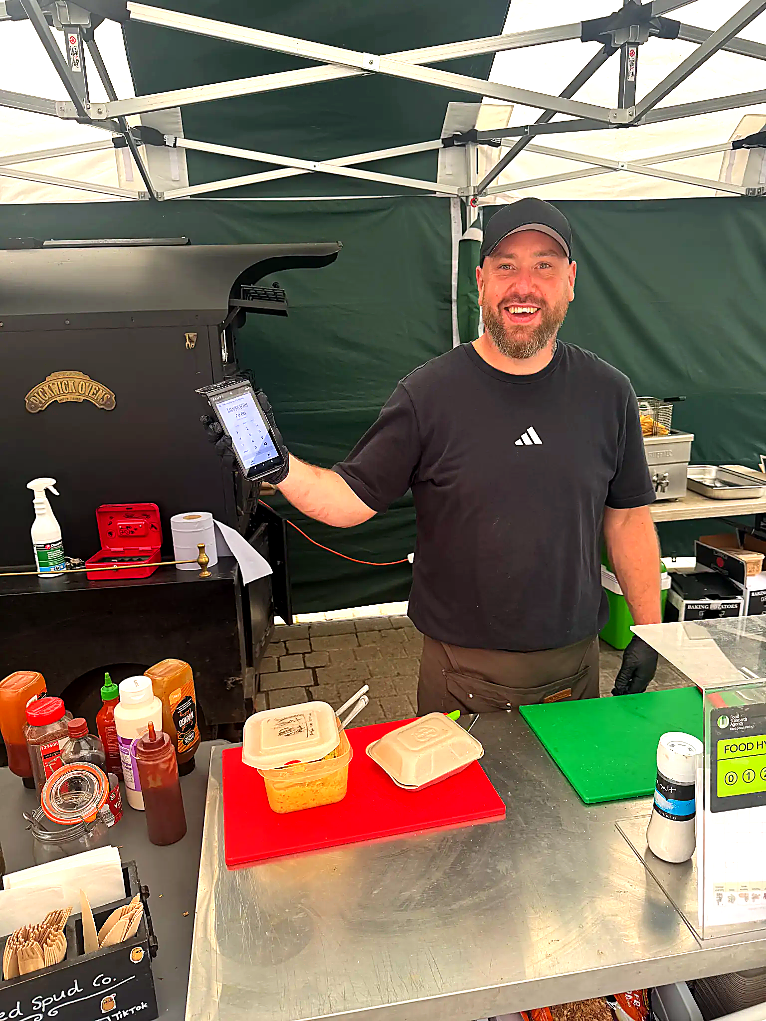 Loaded Spud street food trader with Shift4 One